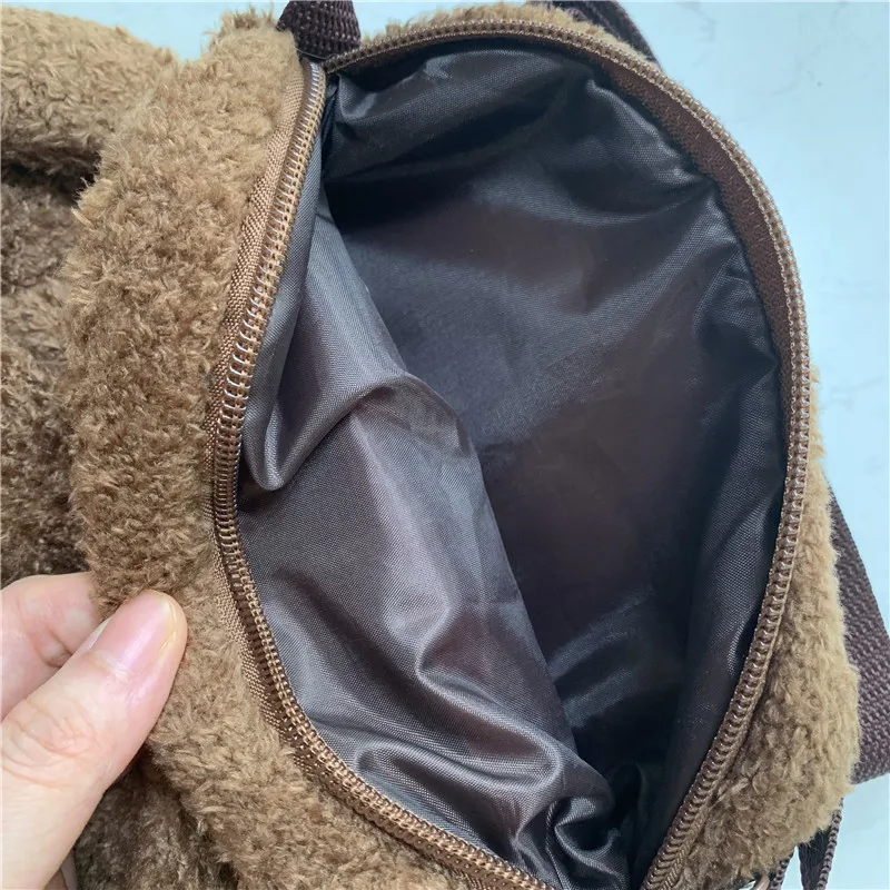 Domo Kun-bandolera de hombro pequeña de felpa, Mini bolsos cruzados para mujeres, niños, niñas, bolso bonito para teléfono Kawaii