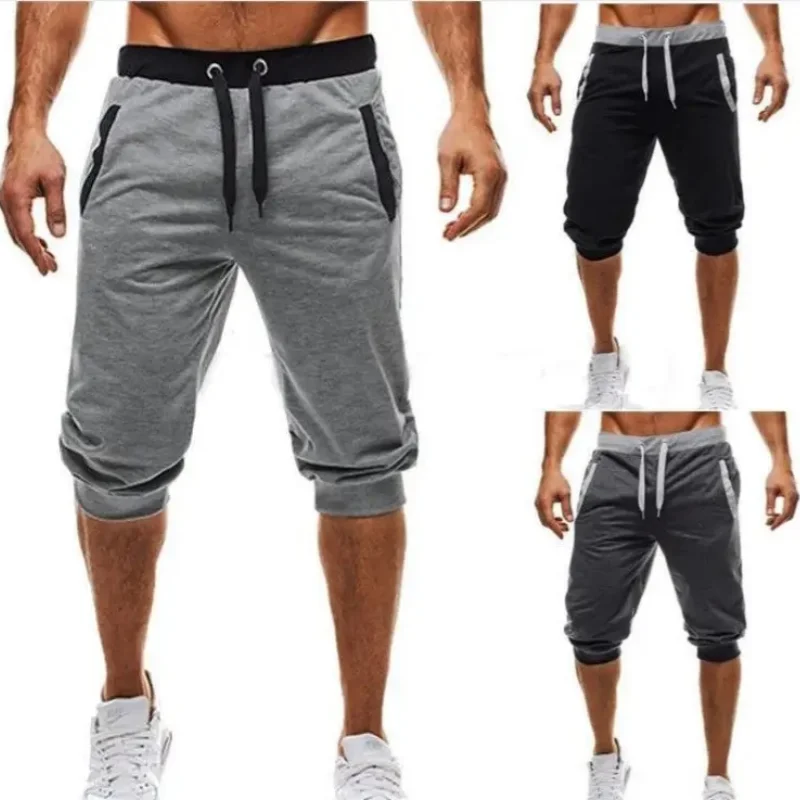 

2025 New Summer Shorts Men's Fashion Causal Shorts Cropped Trousers Beach Shorts Man Breathable Cotton Gym Short Sweatpants