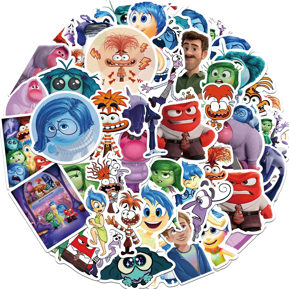 10/30/50pcs Disney Cartoon Movie Inside Out Stickers for Kids Toys DIY Laptop Notebook Phone Car Suitcase Waterproof Sticker