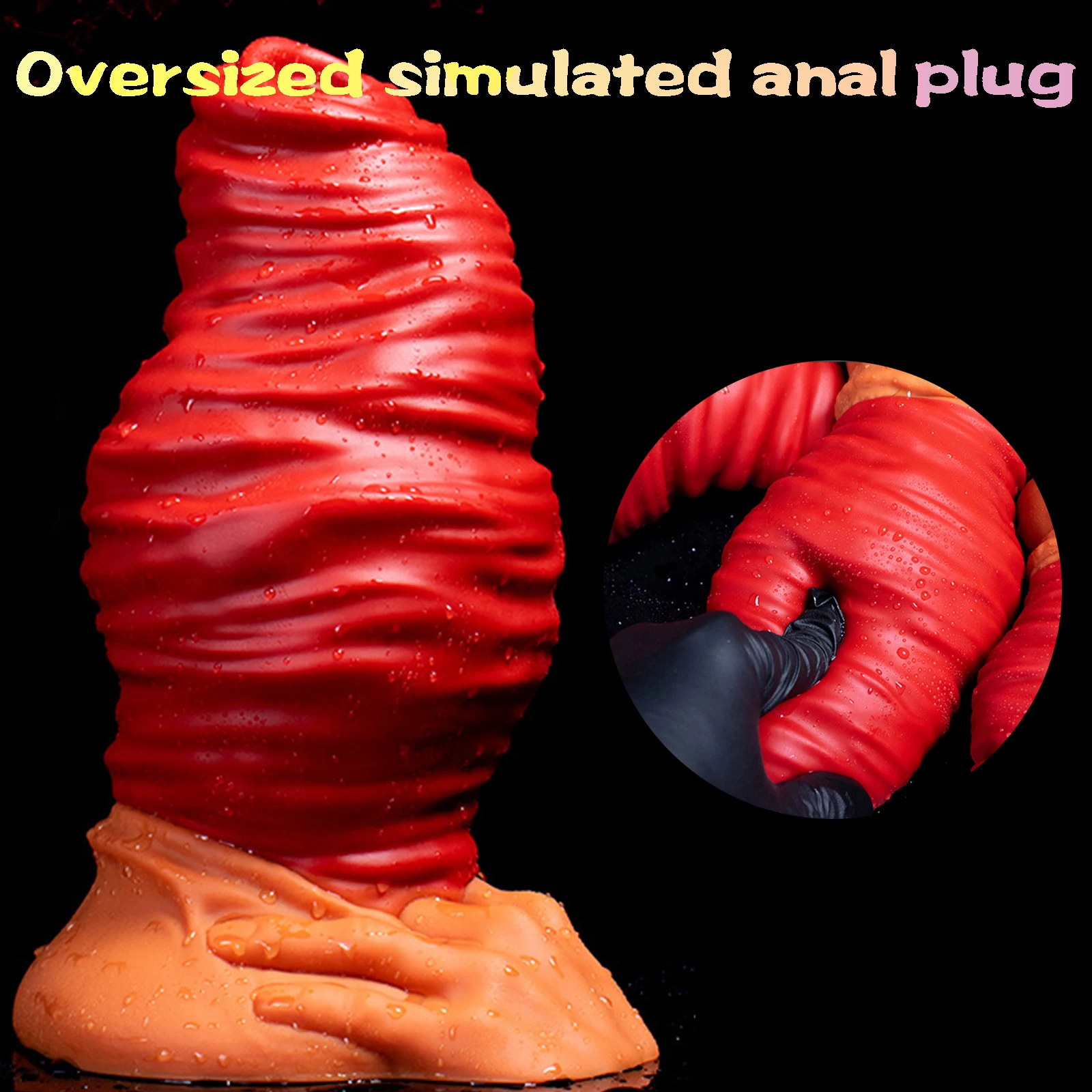 Huge Anal Plug Soft Silicone Big Dildo Backyard Beads Ball Dilator Gay Toys Prostate Massage Masturbation Comfort Man Woman God+ view 3