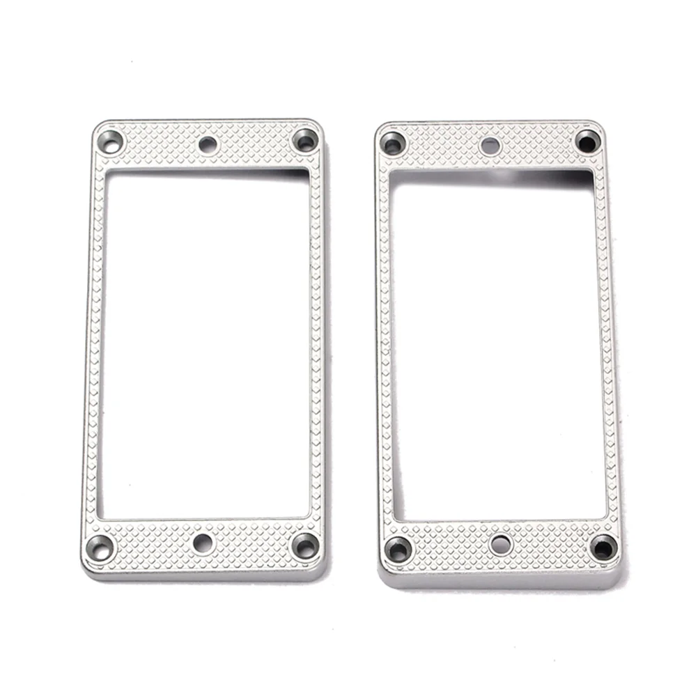 

Pair of Curved Humbucker Pickups Frames Mounting Rings for Electric Guitar (Silver) pickup ring plate ring for guitar