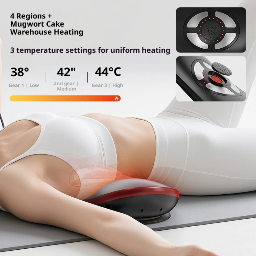 5 In 1 Lumbar Traction Device with Dynamic Airbag Traction Back Stretcher Moxibustion Heating Back Massage for Muscle Relax Gift
