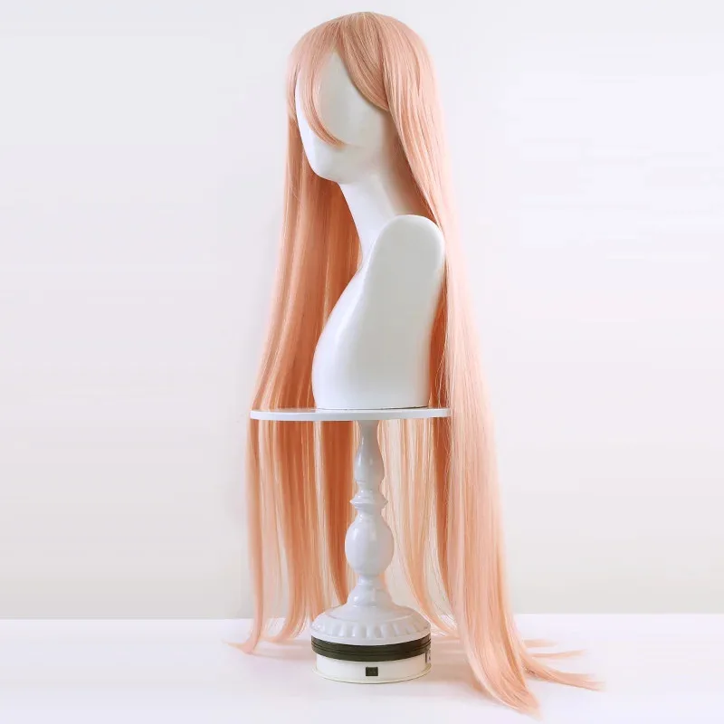 2025 yiyi أنيمي بالمنشار رجل ماكيما قوة شعر مستعار تأثيري طويل برتقالي وردي مقاومة للحرارة الاصطناعية الشعر حفلة لعب الأدوار الباروكات شعر مستعار