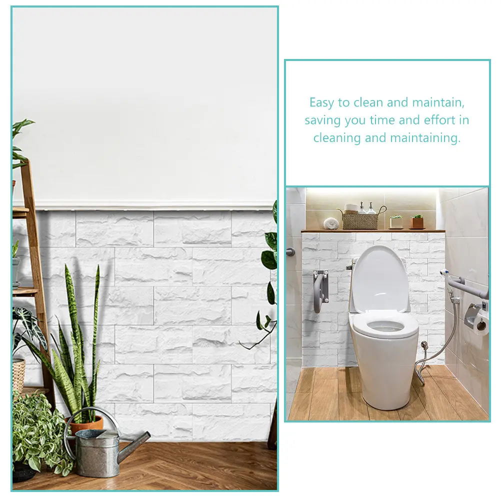 16pcs Self Adhesive Foam Wall Stickers for Kitchen Bathroom Bedroom - Durable Foam Tile Stickers for Home Decor