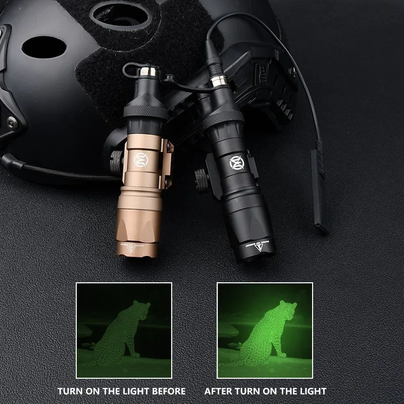 Tactical M600 M300 IR Illuminator Flashlight M600C M300A 850nm IR Light Hunting Weapon Scoutlight With Dual Function Switch Cap