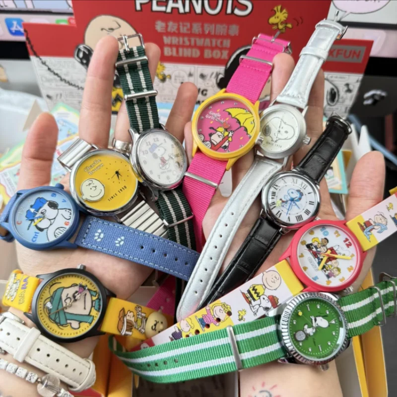 New Version Boxfun Snoopy Blind Box Friend Series Mystery Box Kawaii Cute Cartoon Watch Anime Peripherals Trendy Toys Gift Watch
