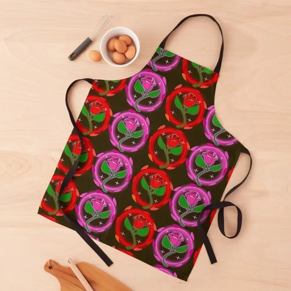 

Roses Pattern Apron Goods For Home And Kitchen For Women Kitchen cleanings Kitchen New 2022 Year Apron