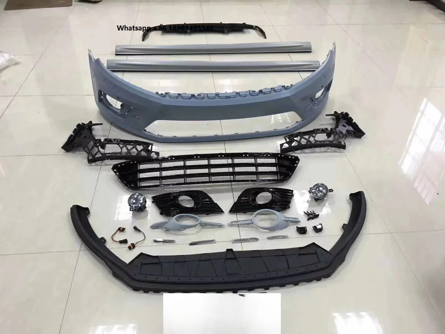 

For 2012+ VW CC Change to R Line Front Car Bumper Auto Grill Side Skirts Rear Lip Car Body Kit Automotive Parts CC Car Bumper