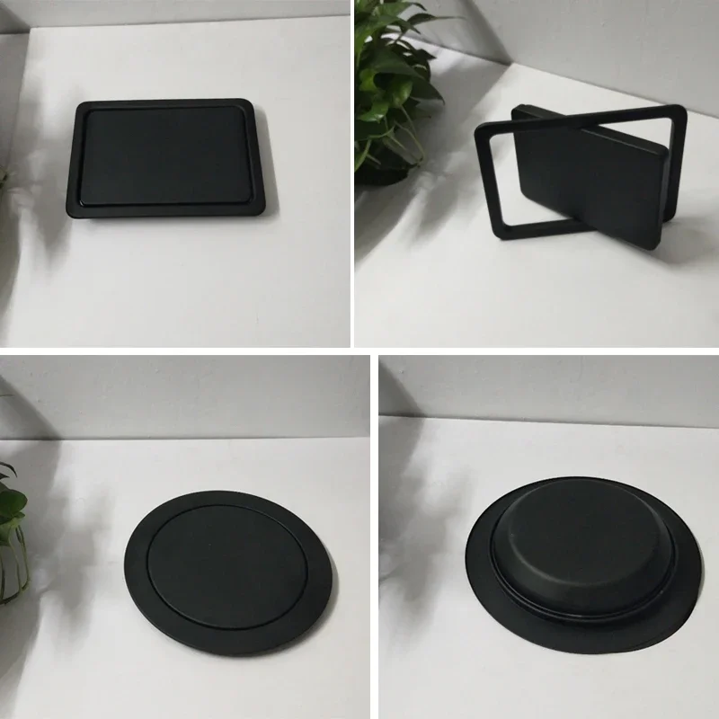 Stainless Steel Flush Recessed Built-in Balance Swing Flap Lid Cover Trash Bin Garbage Can Kitchen Counter Top kitchen trash bin