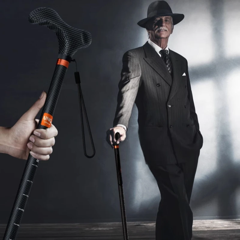 

Carbon fiber gift walking stick medical four-legged light multi-functional non-slip elderly crutches