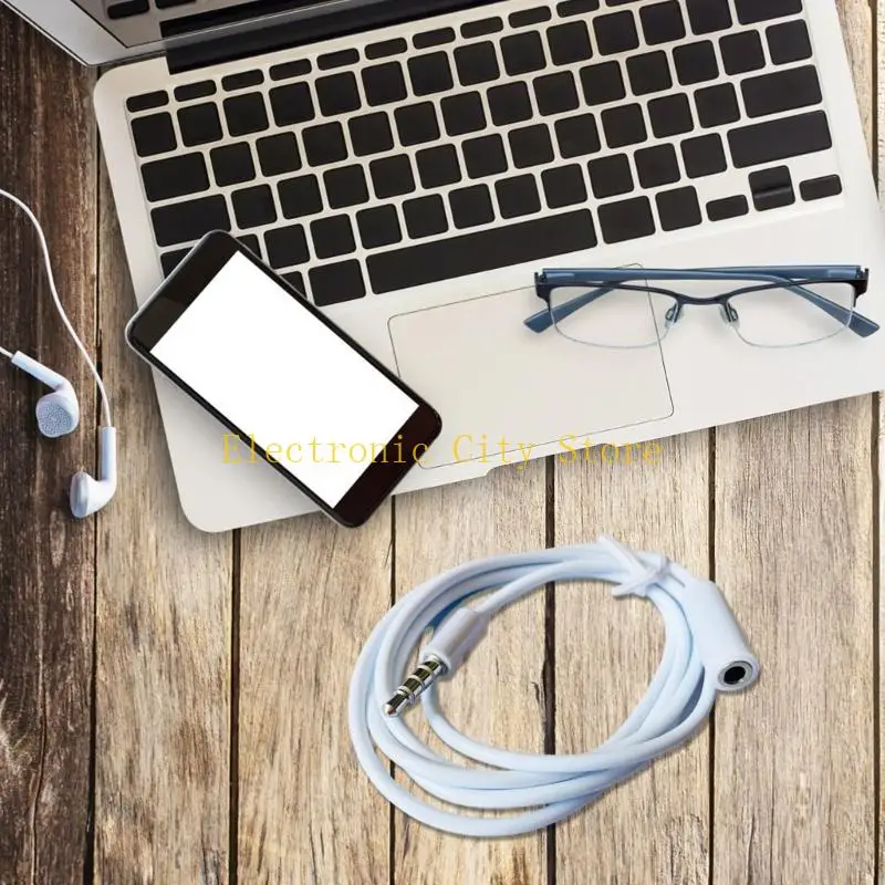 3.5mm Male to 3.5mm Female Stereo Sound Cable Flexible Portable Extend Line HU8D