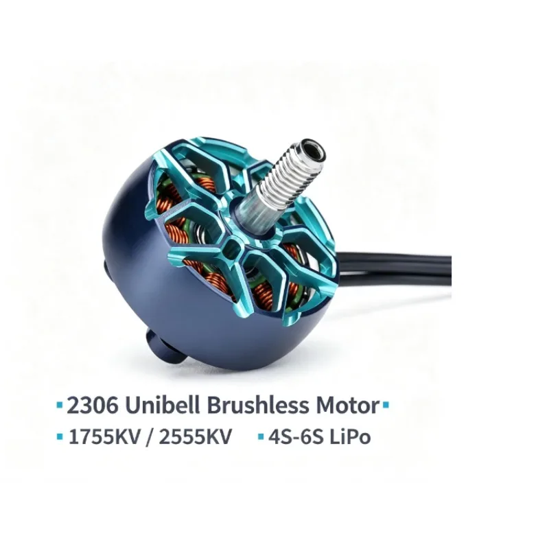 2306 Unibell Brushless Motor 1755KV 2555KV 4S-6S LiPo Fit 5 Inch Propeller FPV Racing Freestyle Drone Replacement Upgrade Parts