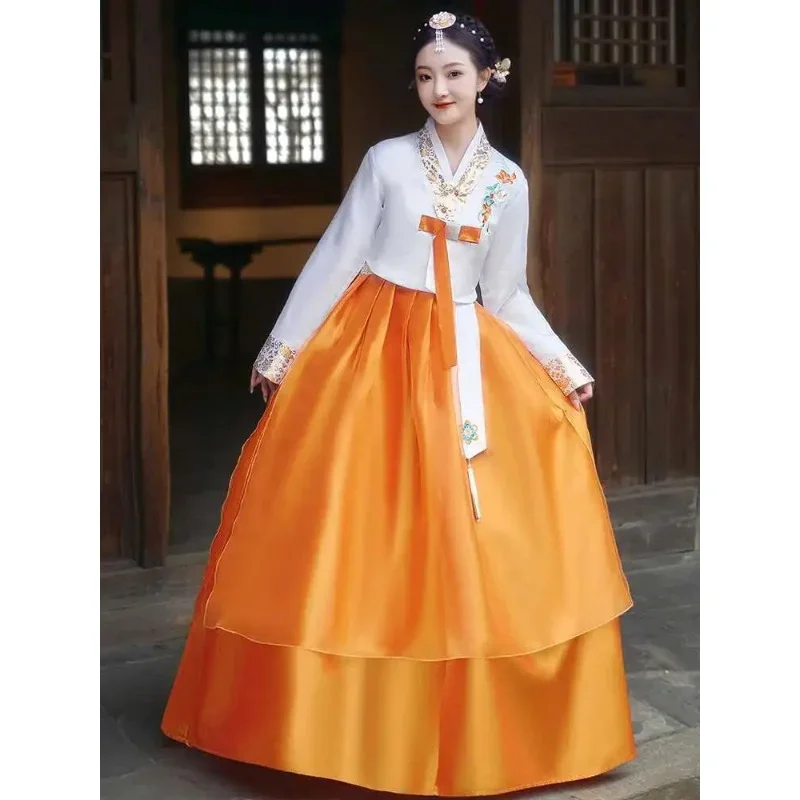 Elegant Princess Hanbok for Women Traditional Court Classical Dance Performance Suit With Skirt Support