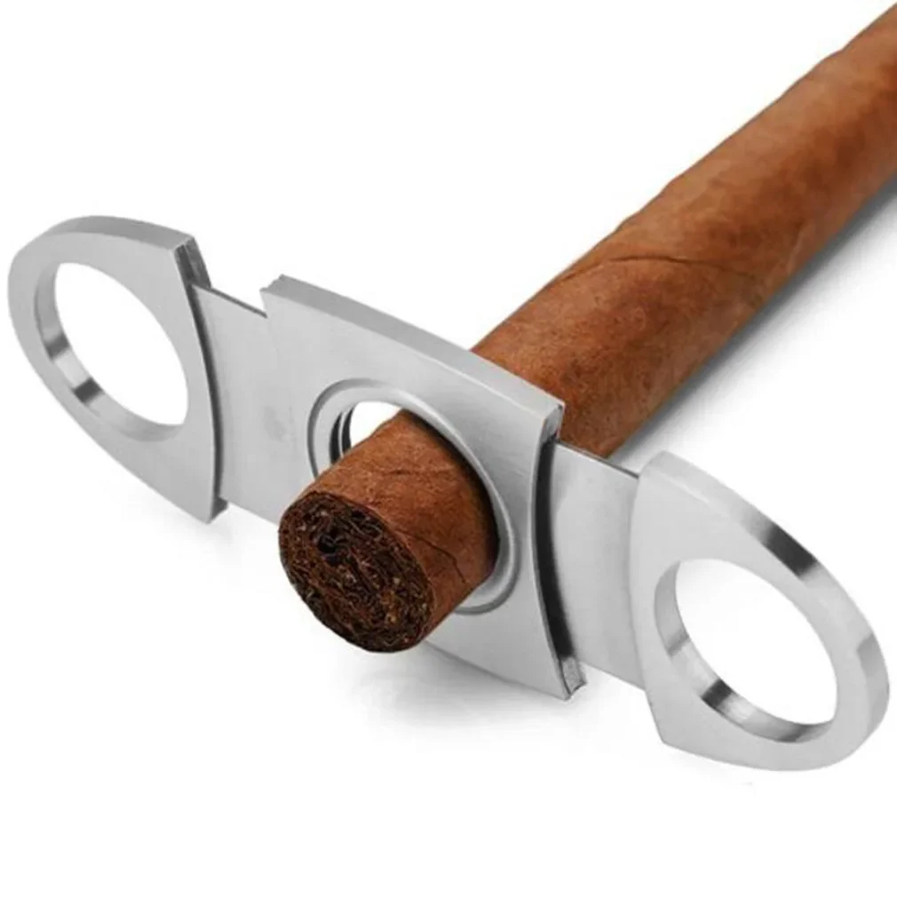 Metal Cigar Cutter Cigar Scissors Cigar Cutter Ultra-Thin Stainless Steel Pocket  Cigarette Knife Cuban Smoking Guillotine Tools