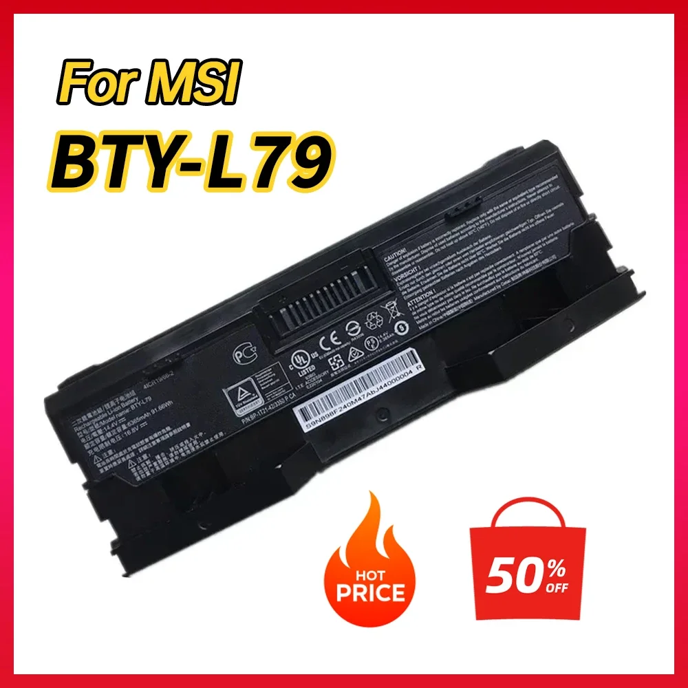 100% NEW BTY-L79 4ICR19/66-2 Laptop Battery For MSI HTCVIVE VR One 7RE-231CN 095ES 215RU 214PL 073FR 087TR 002JP 035CA 062NL 233