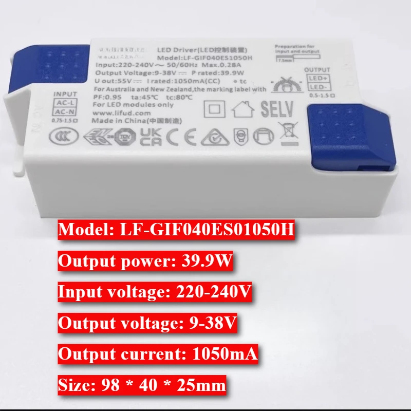 

Светодиодный светильник без мерцания балласта, трековый прожектор LF-GIF040ES0850H GIF040ES0900H GIF0400ES0950H GIF040ES01000H GIF040 ES01050H