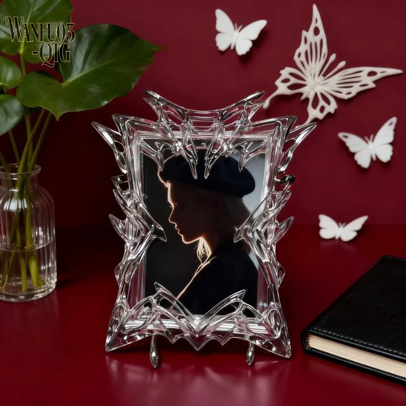 Hot Sale Electroplating Kpop Photocard Holder Fluid Sculpted Edge Personalized Star Card Protective Cover Collection Supplies