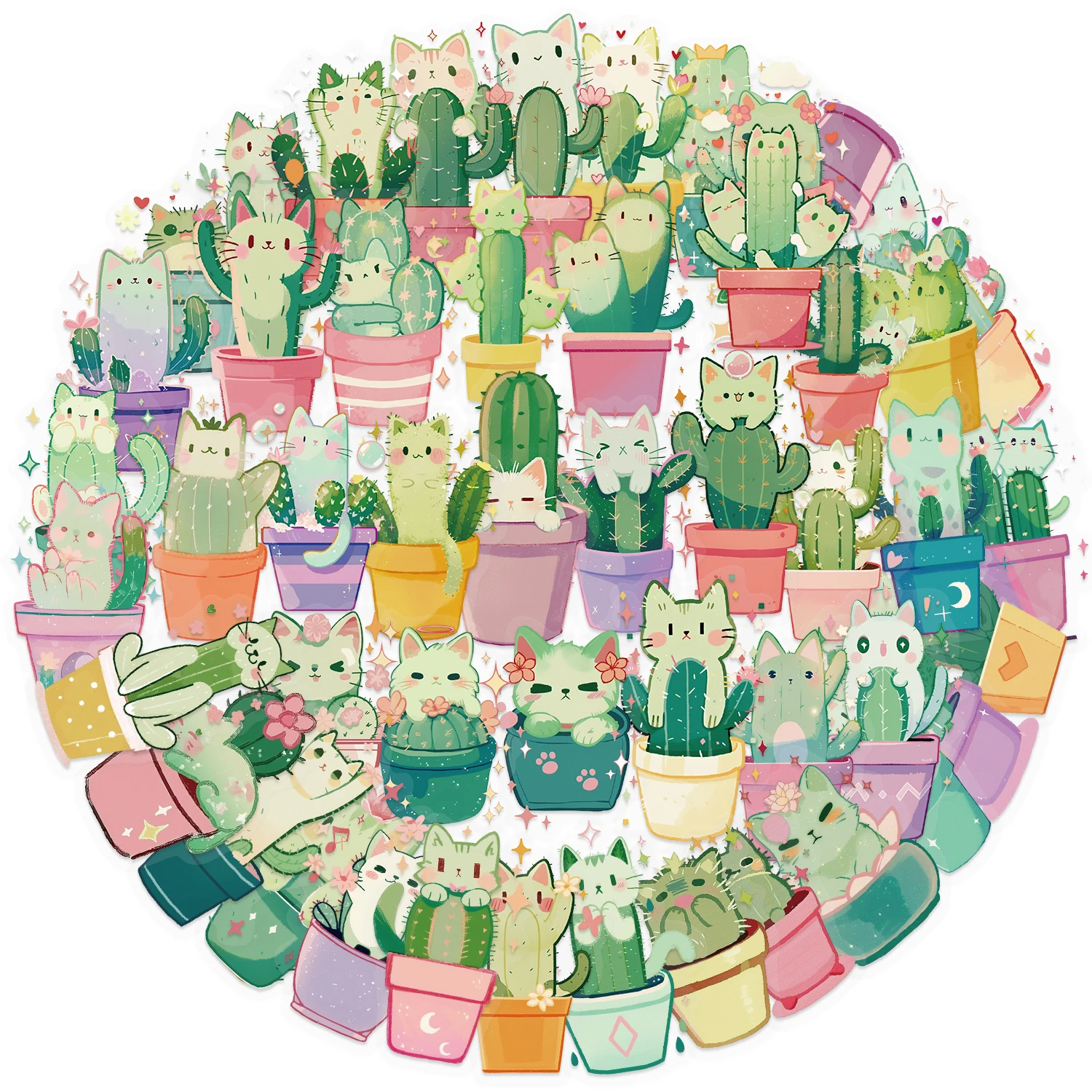 50PCS Cat Cactus St…