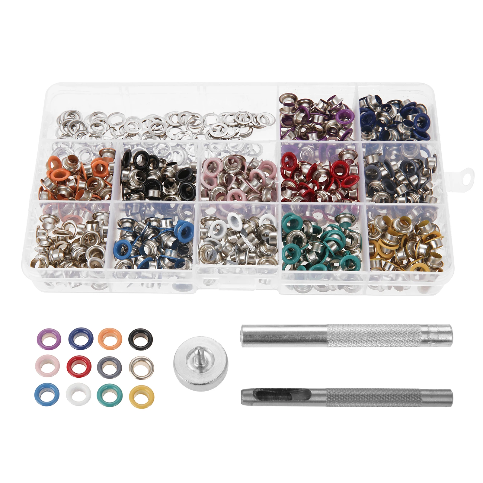 540sets Grommet kit Accessories for Leather Tarps Tents Awning for Repairing Broken Belts Leather Crafts Adding Ornament