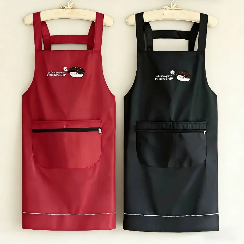 Thickened Chef Apron with Large Pocket - Abrasion-Resistant Kitchen Workwear for Women & Men