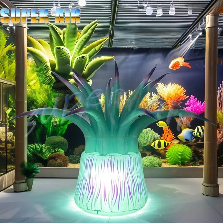 Darmowy dmuchawa piękny dmuchany model rośliny świecącej stojącej kwiatowej do dekoracji