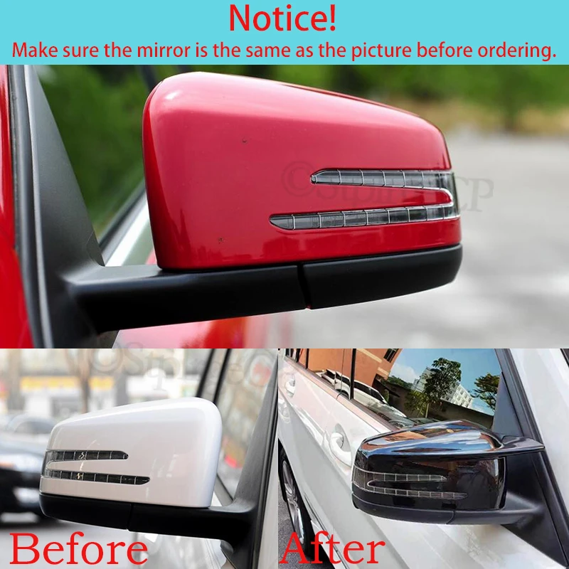 Premium black rearview mirror cover For Merceded-Benz GLA Class X156 GLA180 GLA200 GLA250 GLA45 Modification accessories