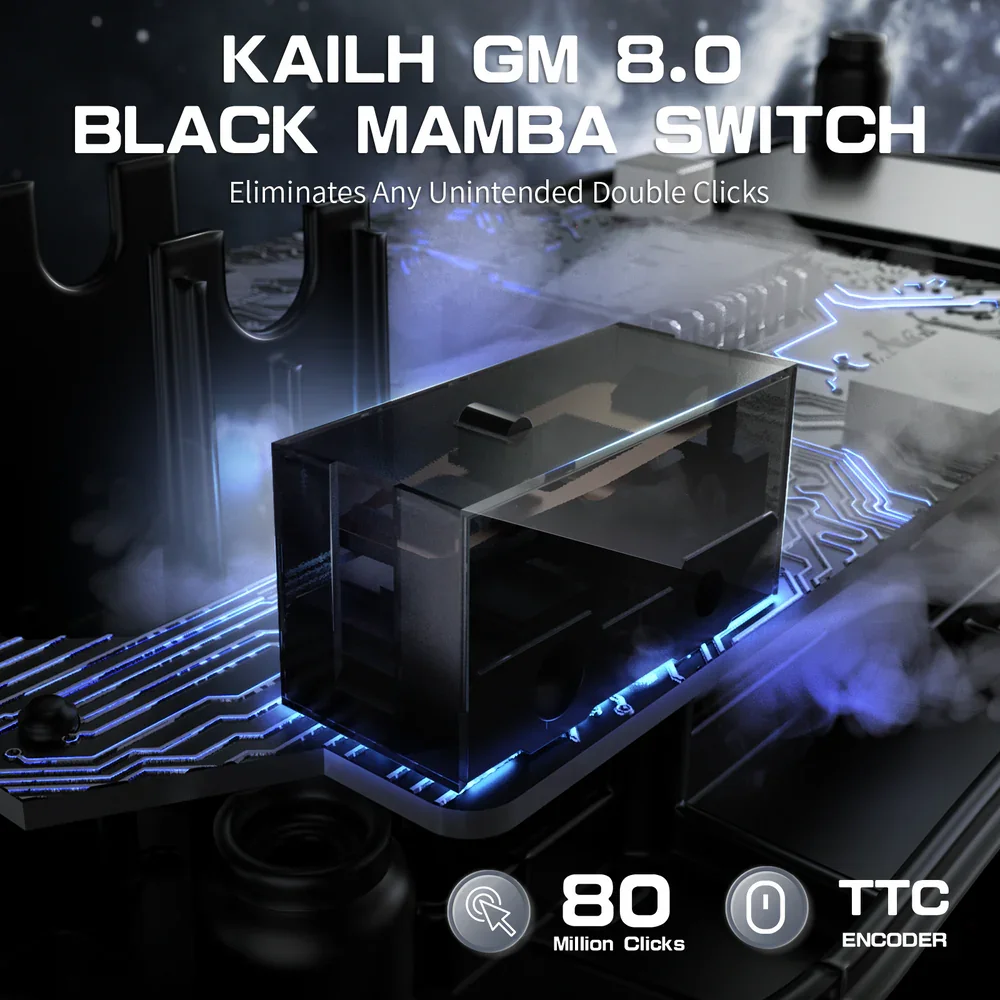 ATTACK SHARK R3 Mouse da gioco in lega di magnesio 8K SUPERLIGHT 8000Hz 6 DPI regolabili fino a 26000 PAW3395 BT/2.4G Wireless/Wired