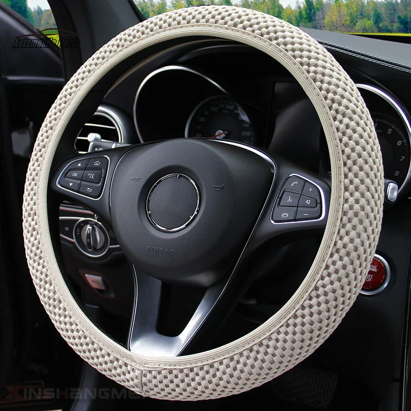 36-38cm Steering Wheel Cover Braid On The Steering Wheel Cover Cubre Volante Auto Car Wheel Cover Car Accessories Summer