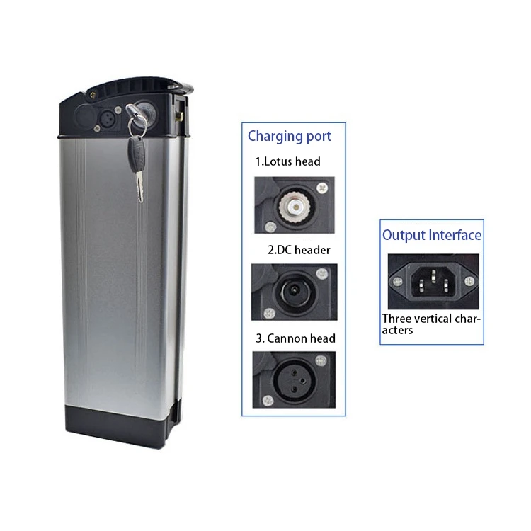 GZMO دراجة كهربائية صندوق بطارية ليثيوم بلاستيكي 36 فولت/48 فولت/60 فولت سعة كبيرة 18650 حامل ملحقات الدراجة ، رأس كانون