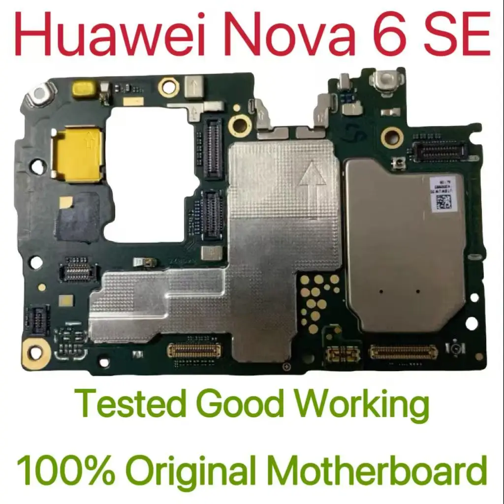 Global Version Original Unlocked Motherboard for Huawei Nova 6 SE Tested Circuit Plate Main Logic Board for Huawei Nova 6 SE