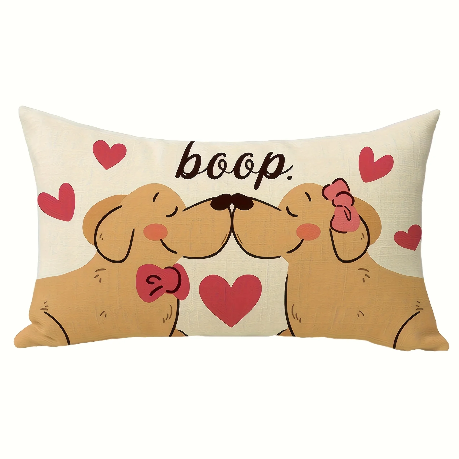 1pc Boop Doggy Nose Nuzzle Pillow Cover,Suitable for Sofa,Bedroom,Living Room,Wedding Room,Sweet Gift for Couples or Pet Lovers.