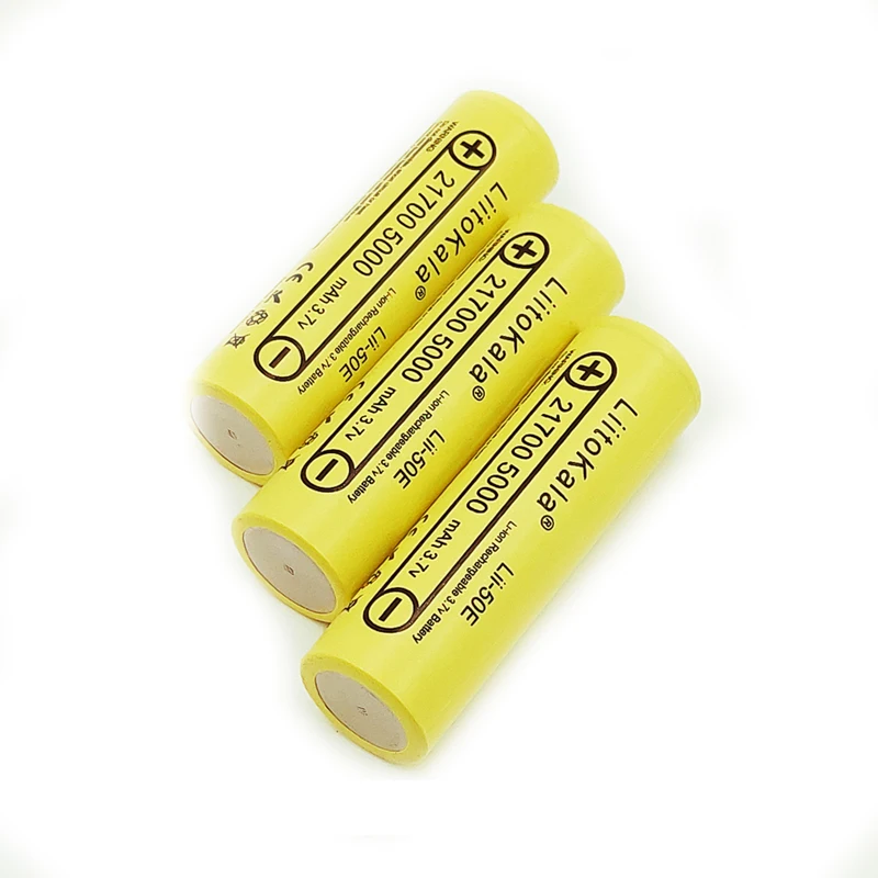 LiitoKala 21700 5000mah Lii-50E بطارية قابلة للشحن 40A 3.7 فولت 10C تفريغ بطاريات عالية الطاقة للأجهزة عالية الطاقة