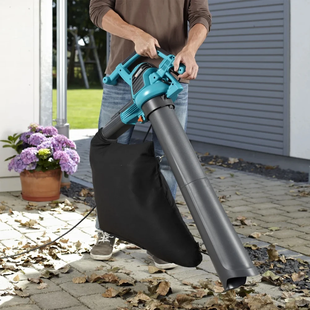 Bolsa de soplador de hojas al vacío, bolsa de almacenamiento de hojas, bolsa de limpiador de volteo, bolsa de colección de hojas con cremallera de tela Oxford para jardín, patio de césped