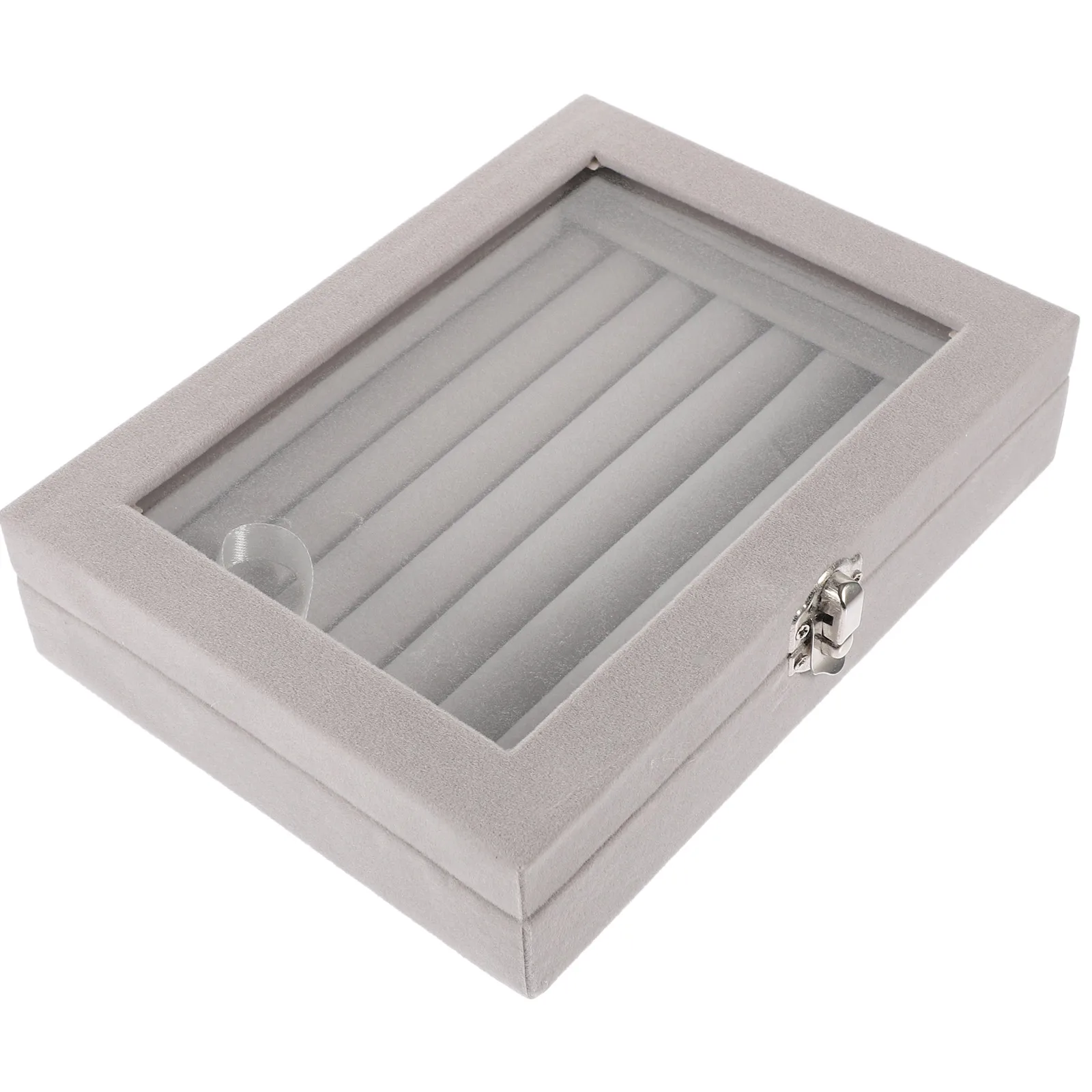

Jewelry Ring Organizer Display Box Clear Window Earrings Necklace Storage Case Scratch Prevention Stackable Drawer Dresser