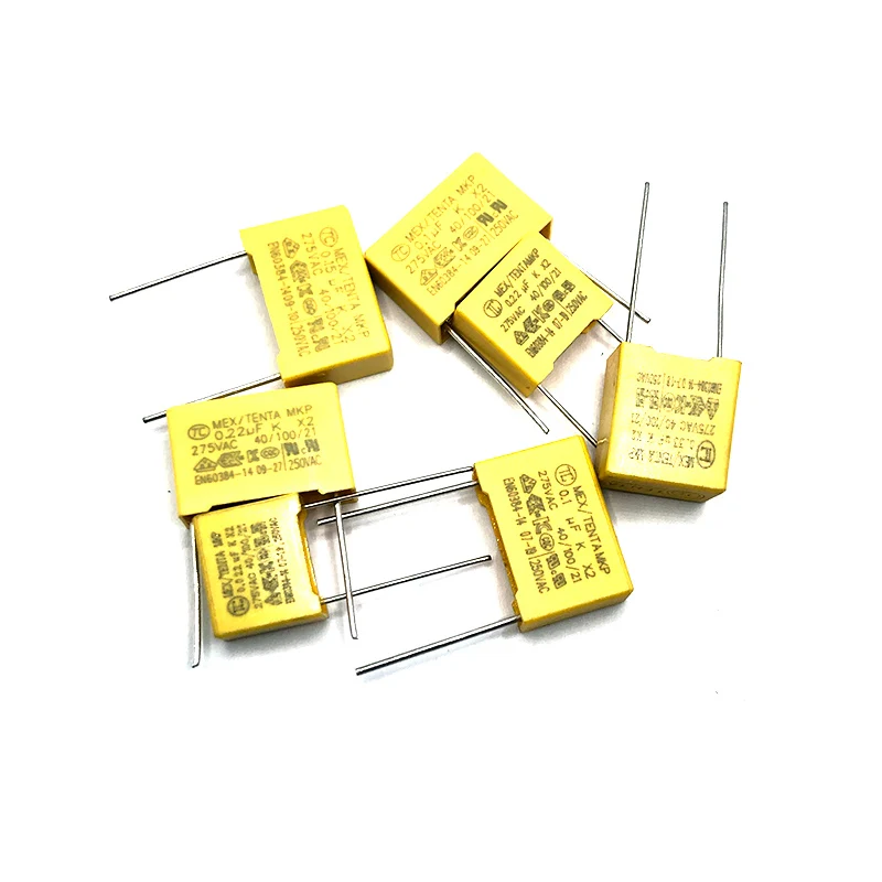 

10pcs 275VAC X2 Series 0.33UF 330NF Spacing 10mm 15mm 22.5mm 0.33UF275VAC Polypropylene Film Capacitor 0.01UF--2.2UF