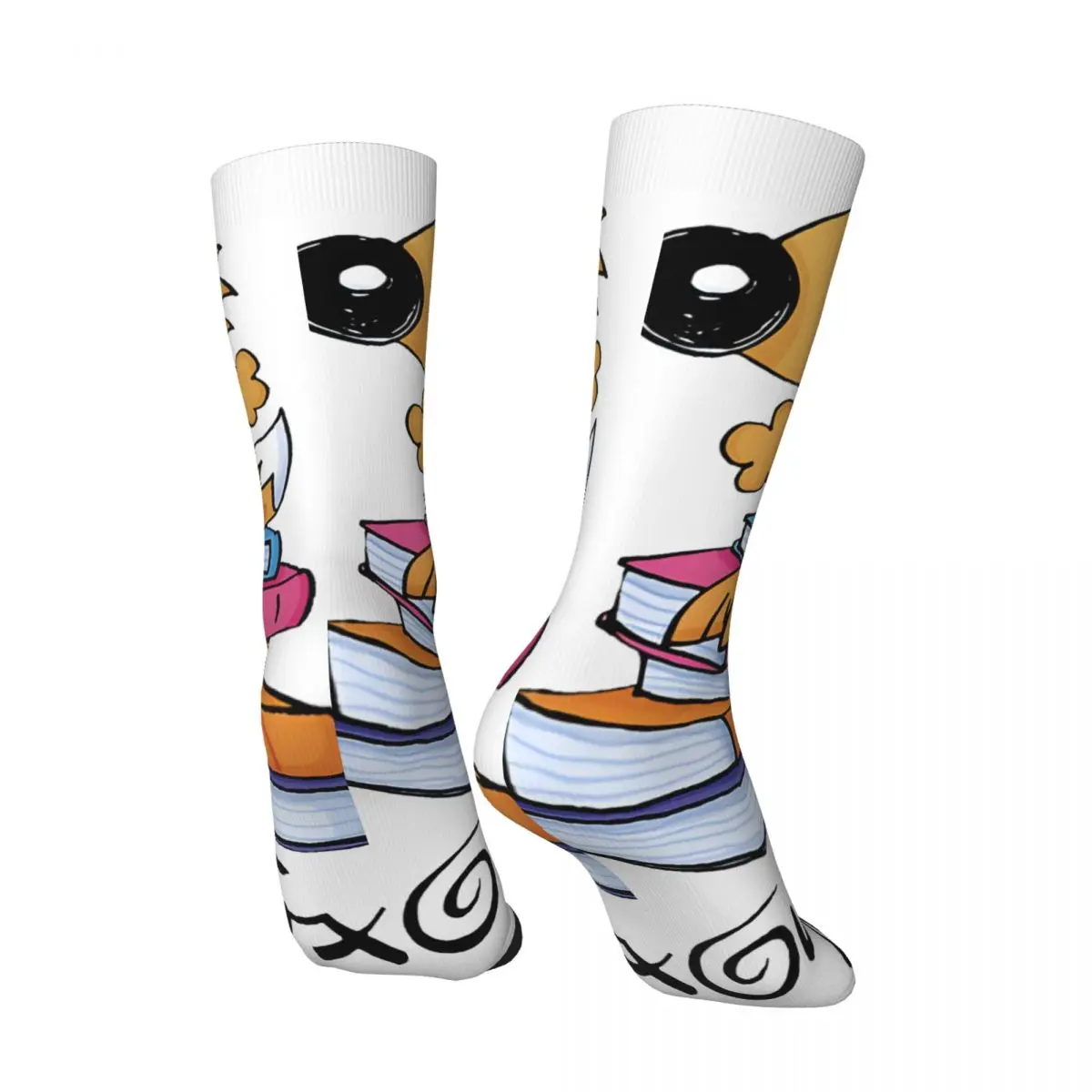 Funny Crazy compression Fun Sock for Men Hip Hop Harajuku G-Guy Foxs Happy Seamless Pattern Printed Boys Crew Sock Casual Gift