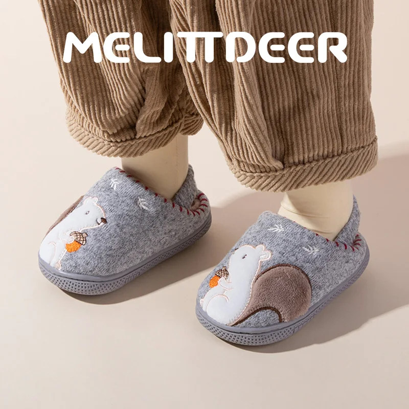 MELITTDEER Boys and Girls' Indoor Slippers, kids slippers for autumn & winter, Warm Toddler Slippers for Ages 1-5, Three Color view 4