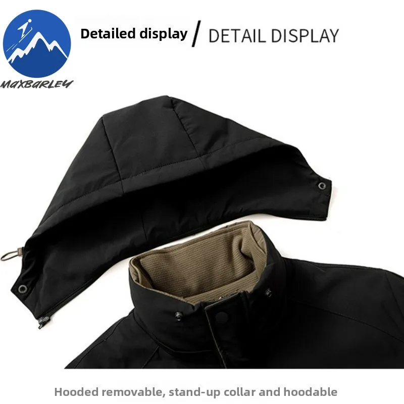 Maxbarley Weiße Ente Unten Jacke Männer Winter Luxus Marke Warme Abnehmbare Liner Unten Jacke Schnee Wasserdicht Mit Kapuze Parka Puffer