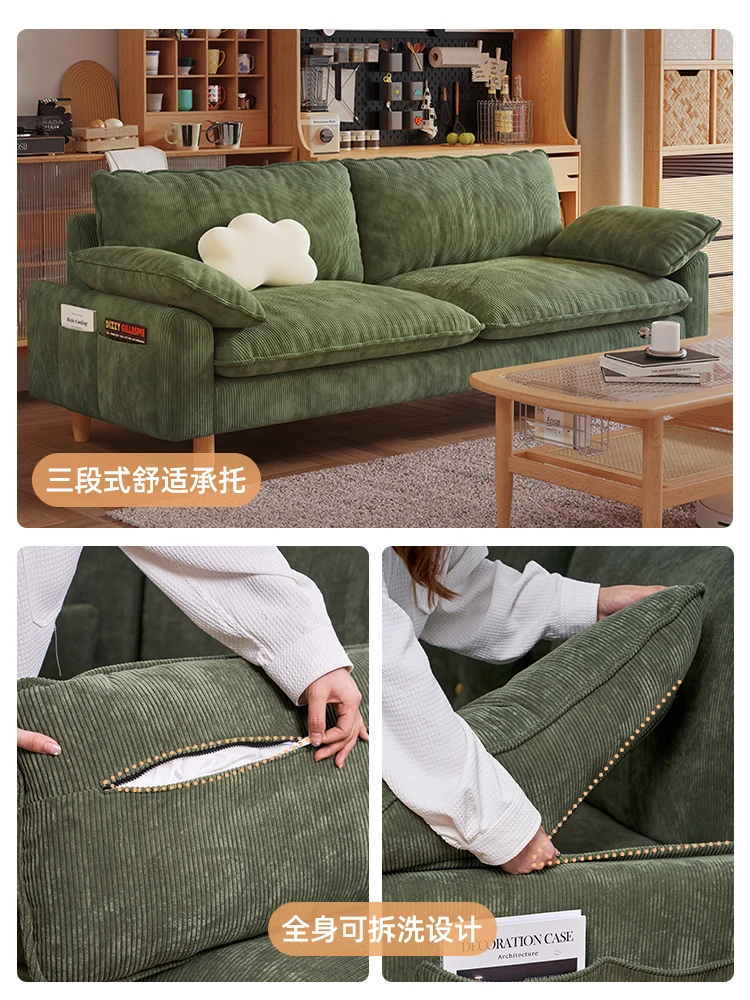 

Индивидуальный диван из массива дерева для небольшой квартиры, ретро вельветовая ткань, диван для гостиной, бревенчатый диван с рисунком ветра