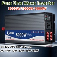 Pure Sine Wave Inverter DC 12V 24V 48V 60V 72V to AC 110V 220V 3000W 4000W 5000W Power Solar Car Inverters Voltage Converter