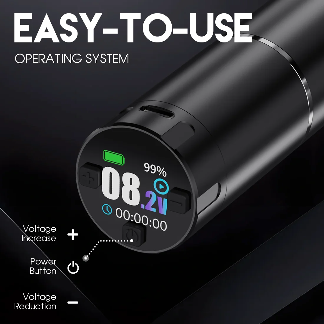 ماست A1 برو مجموعة الوشم الكاملة ماكينة رسم الوشم التجميلي الدوارة 2200 مللي أمبير بطارية القلم 20 قطعة إبر خرطوشة حبر الوشم للمبتدئين