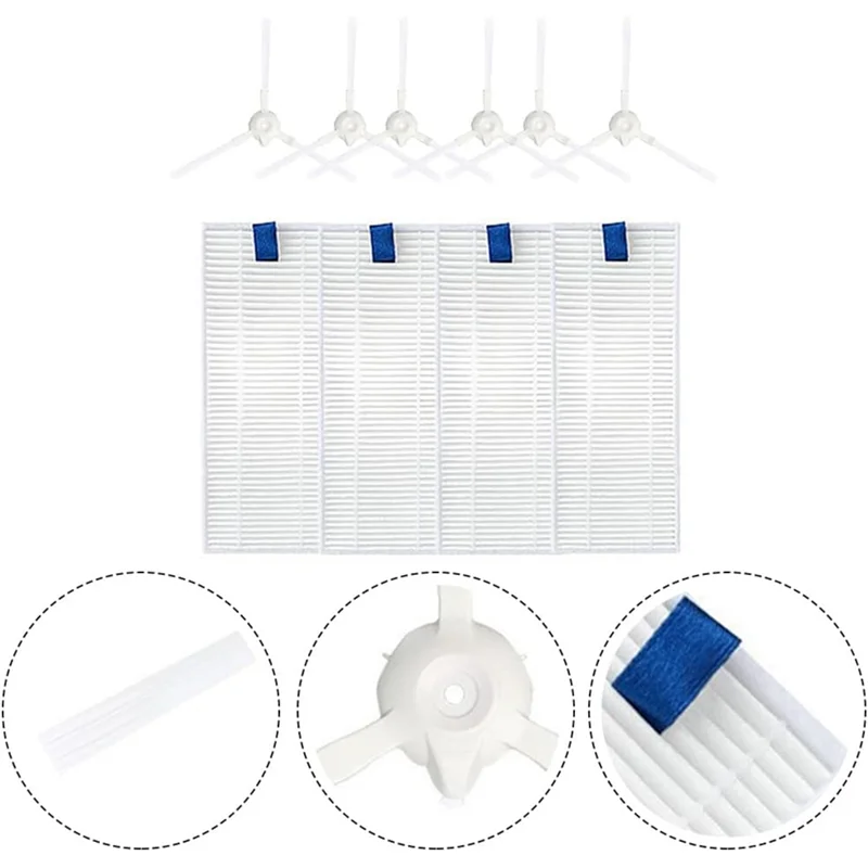 Вакуумные фильтры для Rowenta Explorer 20, 40, 45, 50 серии RG687 RR682 RR688, робот-пылесос, HEPA-фильтры, боковая щетка