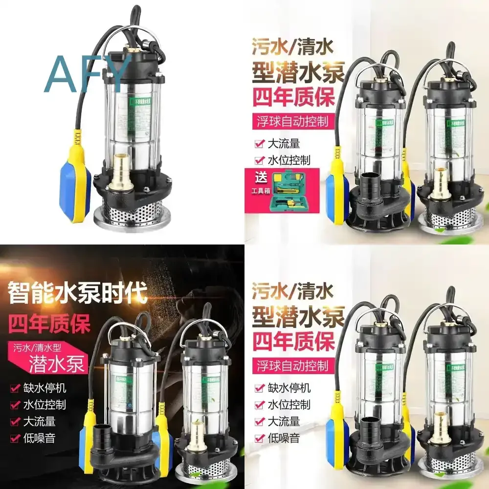 Water Pump for Household Sewage Manure Submersible 220V Agricultural Water Well High Head Pump for Irrigation Drainage