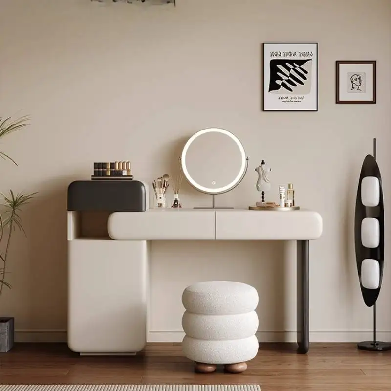 Nordic Drawer Vanity Table Girls Professional Organizer Mirror Vanity Table Bedroom White Coiffeuse De Chambre Furniture