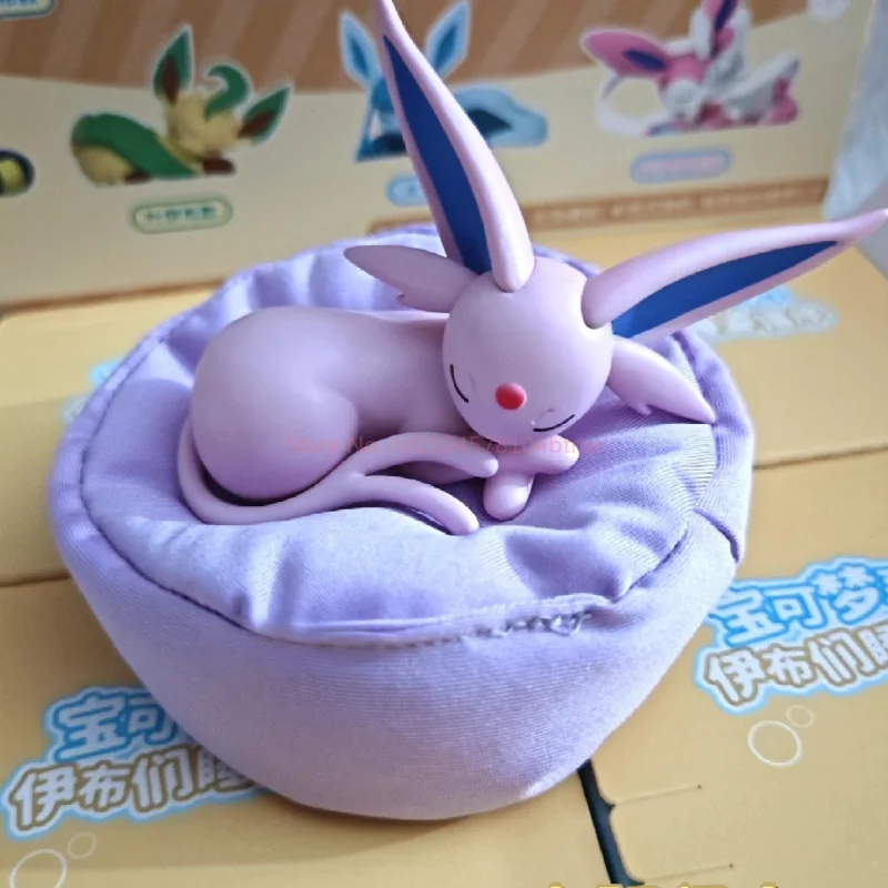 Original New Arrival Eevee Sleeping Position Blind Box Sylveon Umbreon Flareon Jolteon Anime Desktop Toy Ornament Holiday Gift