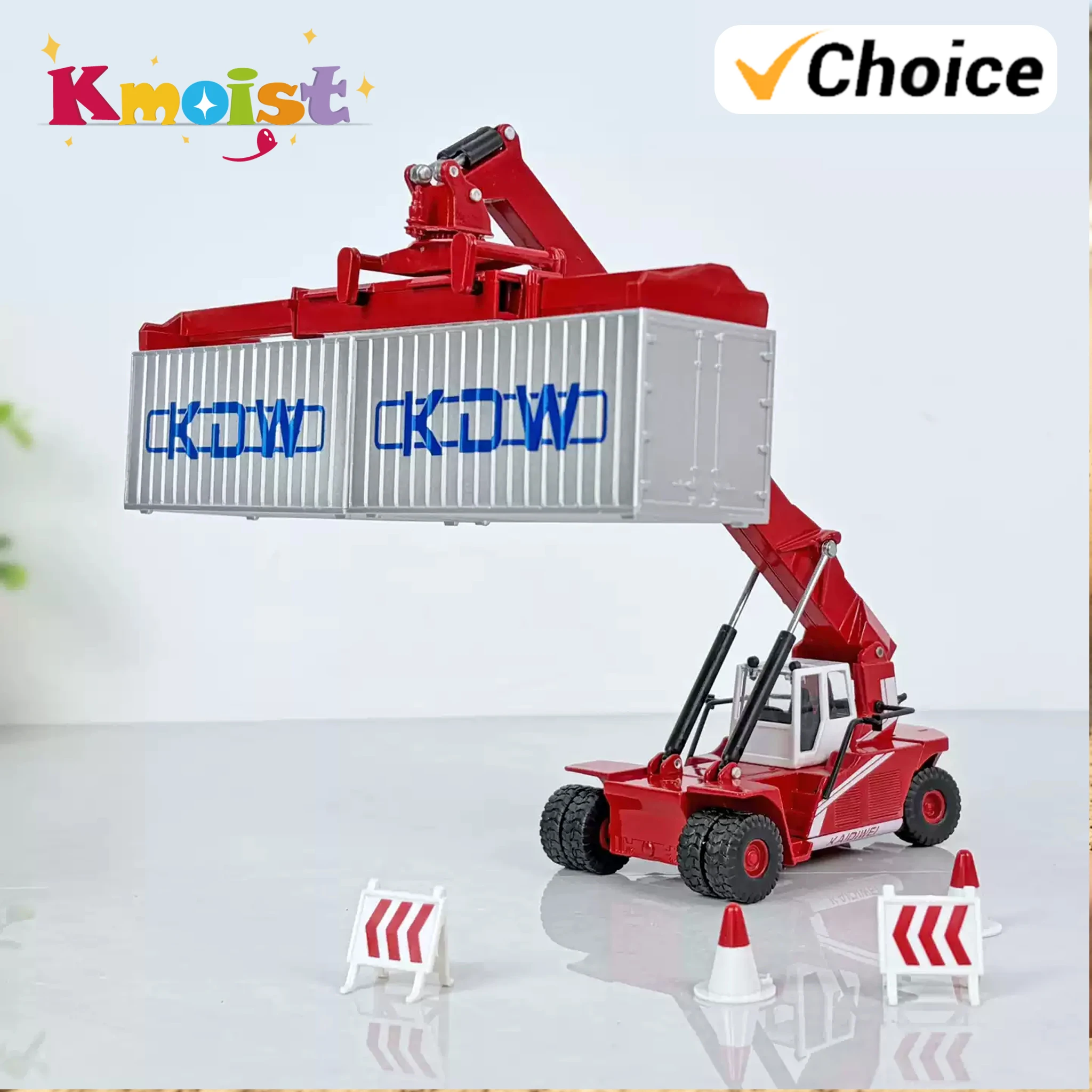 KDW 1/50 Alloy Simulation Container Crane Model Engineering Car Toy Multi-Function Truck Vehicles Toys for Boys Gifts Home Decor