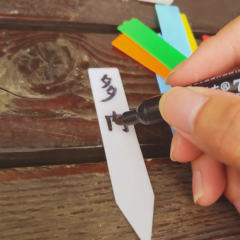 

200 шт. пластиковые этикетки для садовых растений, гладкие устойчивые к ультрафиолетовому излучению карты для маркировки рассады, прочные многоразовые цветочные бирки, знак