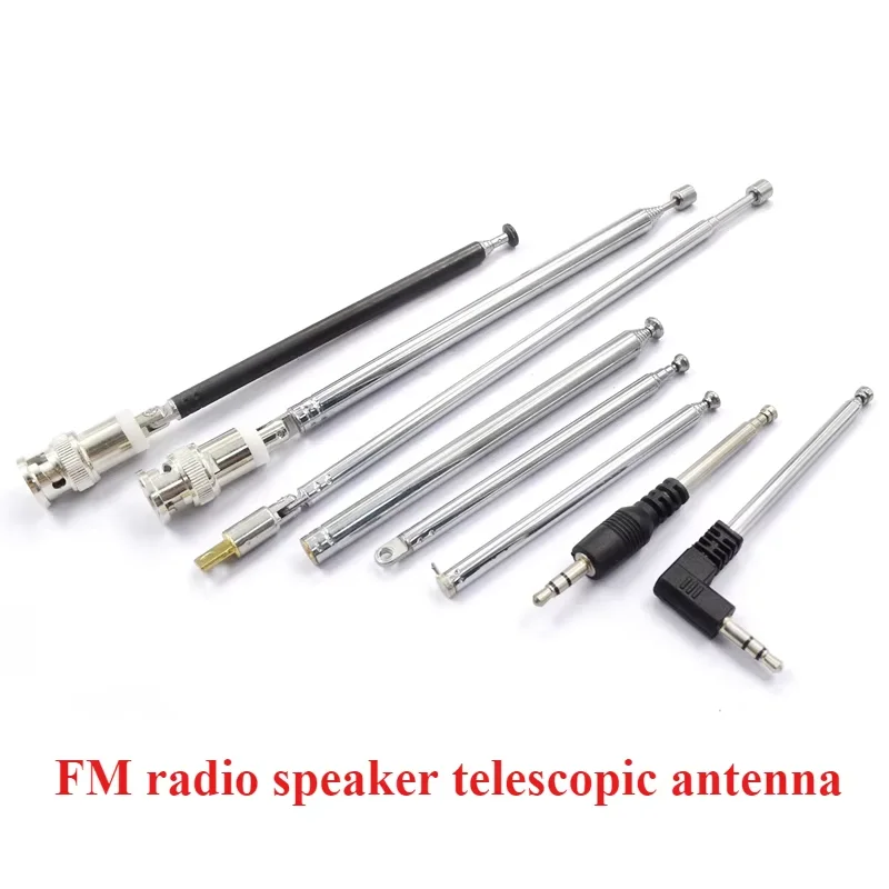 1Pcs/lot FM Radio Sound Pull-Rod Telescopic Antenna BNC7-114 Signal Gain Gimbal Extension Antenna