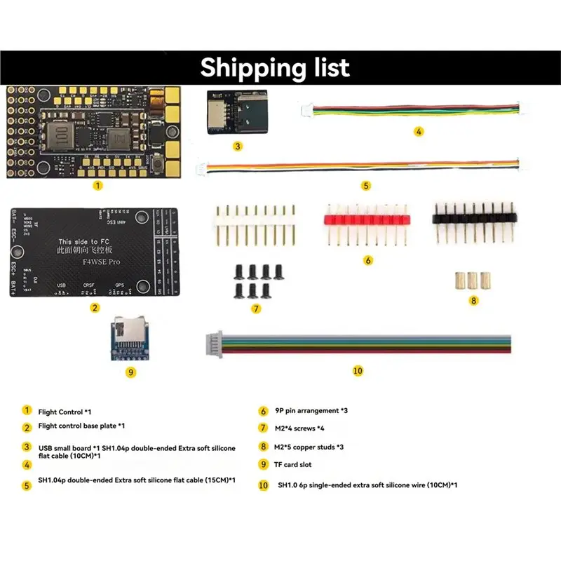 FEDI-F4WSE Pro F405 Fixed Wing Flight Controller External USB/TF Card Adapter Board Supports Ardupilot/Betaflight/INAV
