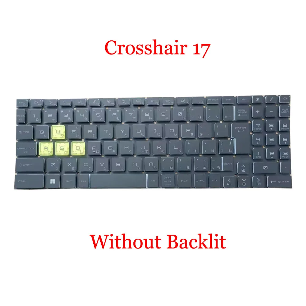 YD Laptop No Backlit Keyboard Limited Edition For MSI Crosshair 17 B12UEZ B12UGZ B12UGSZ English US Black No Frame